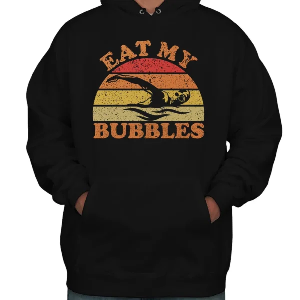 Eat My Bubbles Swim Hoodie - Black