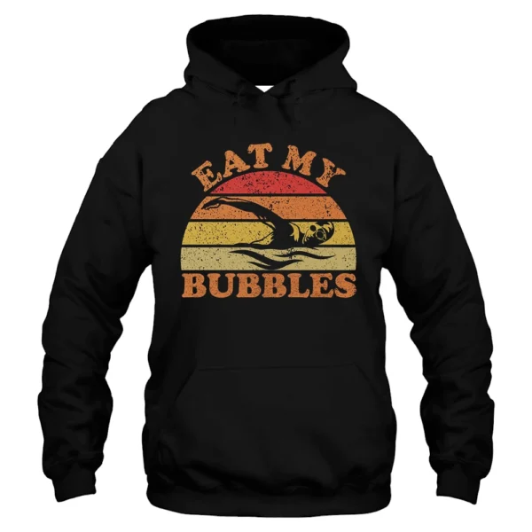 Eat My Bubbles Swim Hoodie - Black