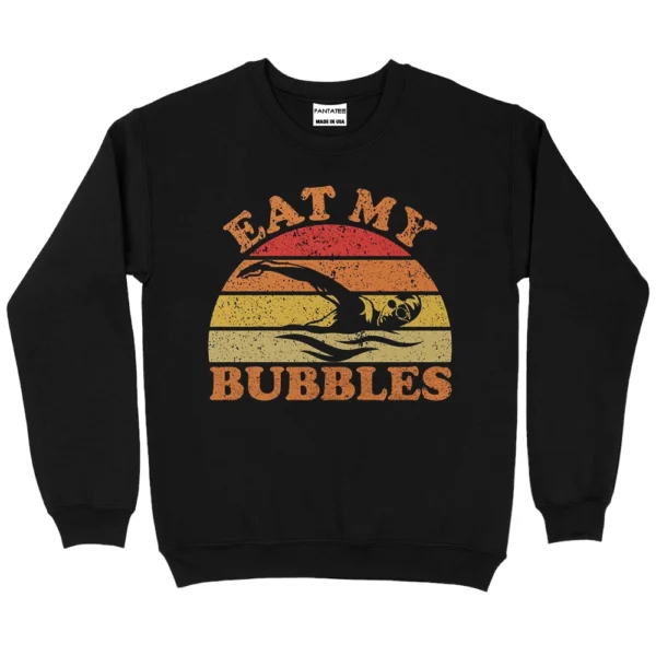Eat My Bubbles Swim Sweatshirt - Black