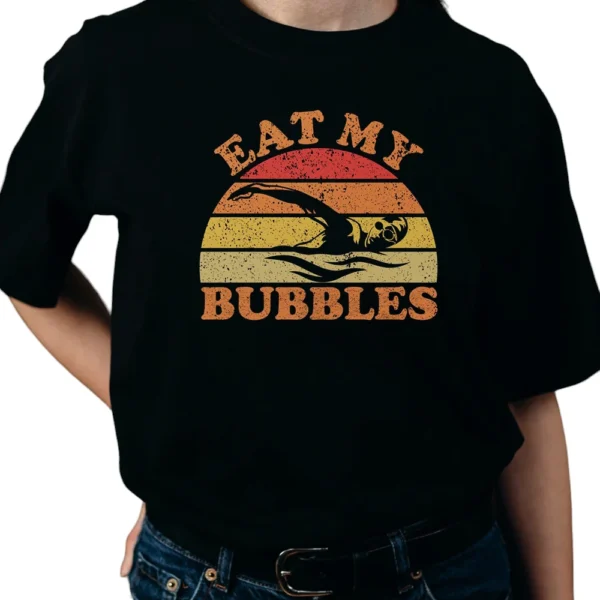 Eat My Bubbles Swim TShirt - Black