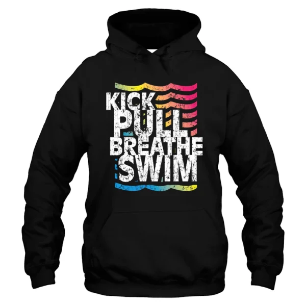 Kick Pull Breathe Swim Hoodie - Black