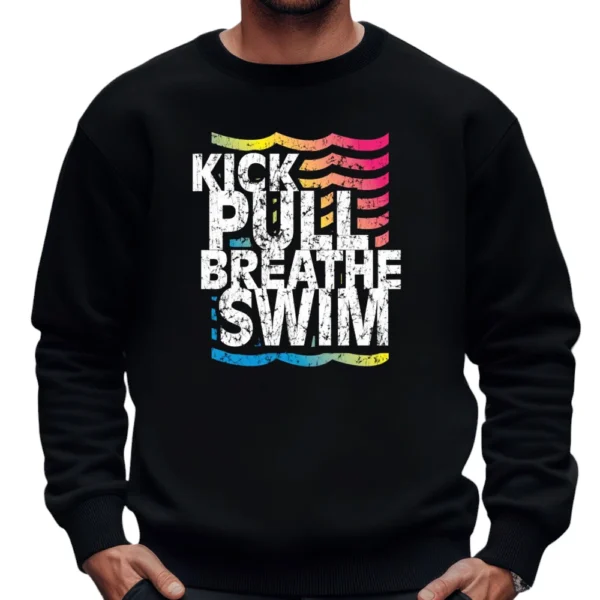Kick Pull Breathe Swim Sweatshirt - Black