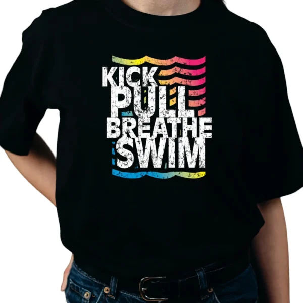 Kick Pull Breathe Swim TShirt - Black