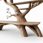 Handcrafted Tree Branch Shelf - Nature-Inspired Art & Storage