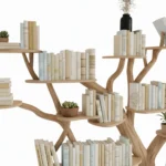 Driftwood Tree Branch Floating Bookshelf – Live Edge Corner Shelf, Wall-Mounted Rustic Decor for Home & Office