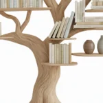 Driftwood Tree Branch Floating Bookshelf – Live Edge Corner Shelf, Wall-Mounted Rustic Decor for Home & Office