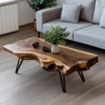 Handcrafted Live-Edge Solid Wood Coffee Table: Your Unique Statement Piece