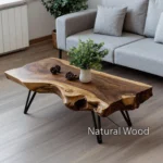 Handcrafted Live-Edge Solid Wood Coffee Table: Your Unique Statement Piece