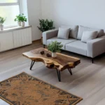 Handcrafted Live-Edge Solid Wood Coffee Table: Your Unique Statement Piece