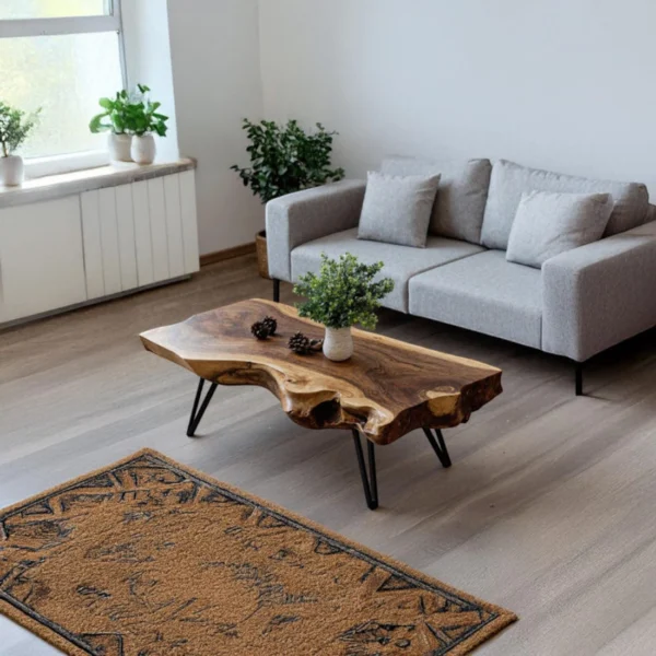 Handcrafted Live-Edge Solid Wood Coffee Table: Your Unique Statement Piece