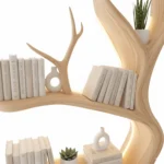 Handcrafted Vertical Wooden Bookcase - Rustic Floating Shelves & Unique Shelf Unit