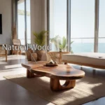 Live-Edge Solid Wood & Industrial Coffee Table