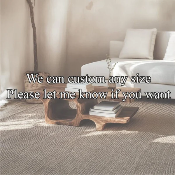 Organic Sculptural Solid Wood Coffee Table – Modern Centerpiece