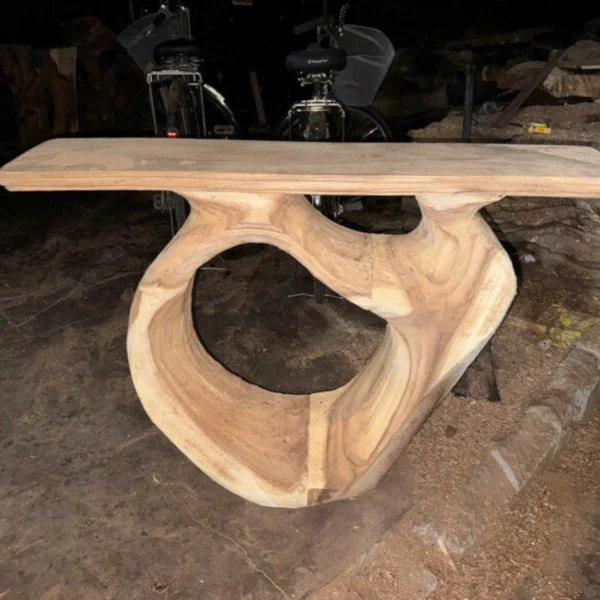 Sculptural Root Base Wood Coffee Table - A Handcrafted Statement Piece