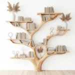 Solid Wood Floating Branch Shelf for Nature-Inspired Spaces