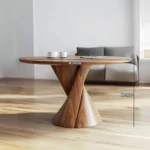 The Helix Round Pedestal Coffee Table – Modern Sculptural Art