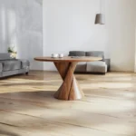 The Helix Round Pedestal Coffee Table – Modern Sculptural Art