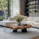 The Sculptural Organic Coffee Table with Integrated Storage