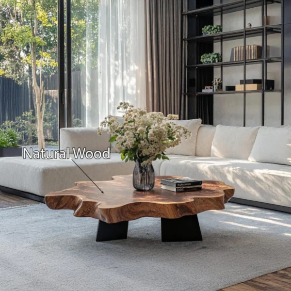 The Sculptural Organic Coffee Table with Integrated Storage