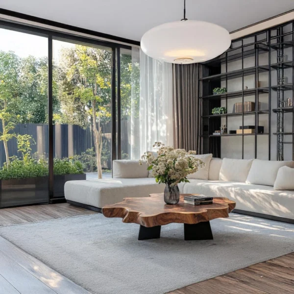 The Sculptural Organic Coffee Table with Integrated Storage