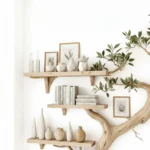 Tree-Shaped Wooden Bookshelf - Unique Handmade Design for Book Storage & Home Decor