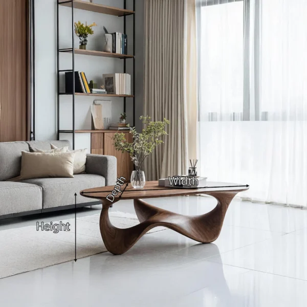 Hand-Carved Solid Wood Coffee Table - Built to Last