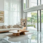 Modern Farmhouse Wood Table - Hand-Carved Organic Solid Wood