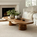 Organic Live-Edge Solid Wood Coffee Table - A Handcrafted Statement Piece