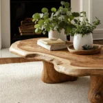Organic Live-Edge Solid Wood Coffee Table - A Handcrafted Statement Piece