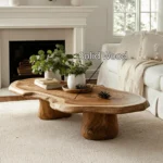 Organic Live-Edge Solid Wood Coffee Table - A Handcrafted Statement Piece
